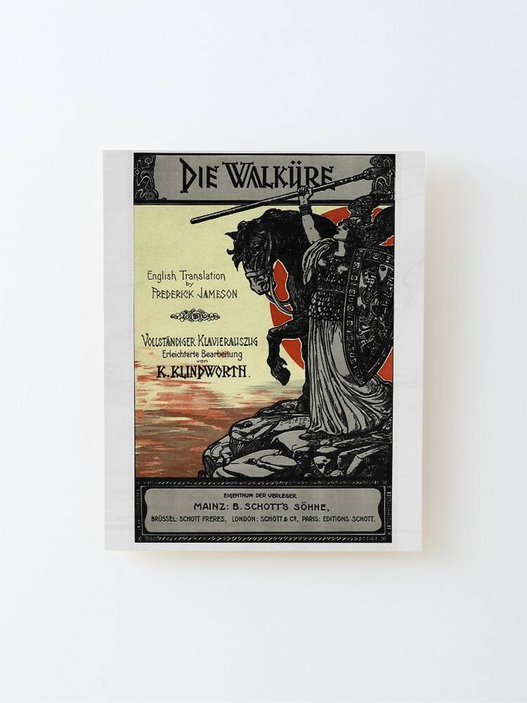 Alternate view of Vintage Poster, Wagner's opera Die Walküre, 1899 Mounted Print