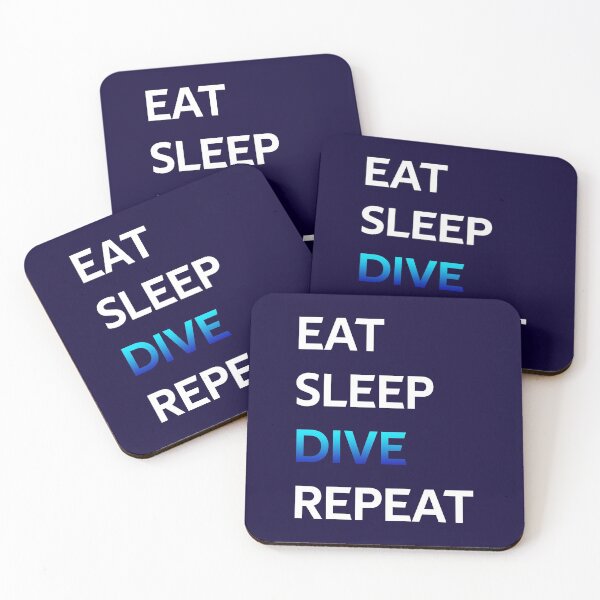 Item preview, Eat Sleep Dive Repeat designed and sold by CatArtStore.