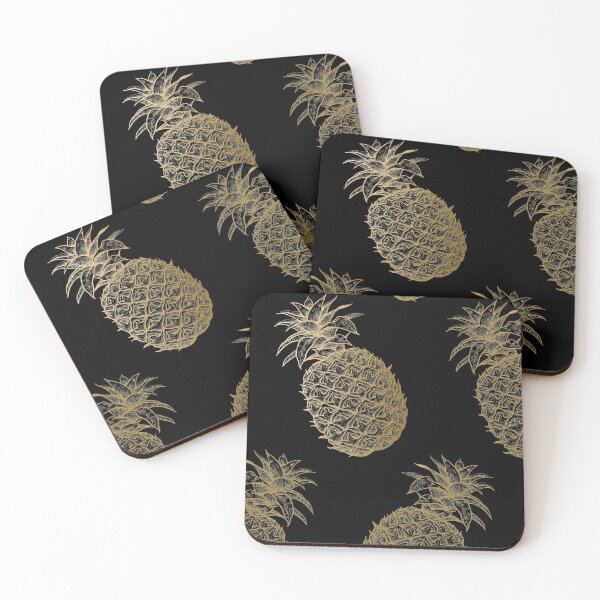 Item preview,  Pineapple, Island Pineapple Tropical Fruit Pattern Pop Art, gold Pineapple designed and sold by MalikaBela.