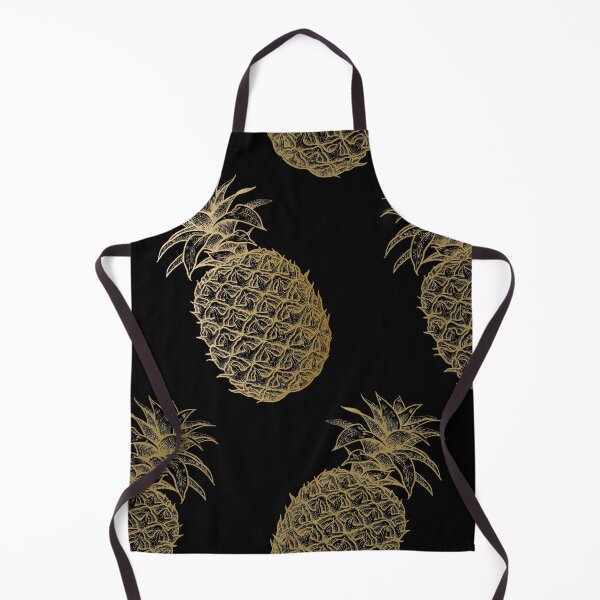 Item preview, Pineapple, Island Pineapple Tropical Fruit Pattern Pop Art, gold Pineapple designed and sold by MalikaBela.