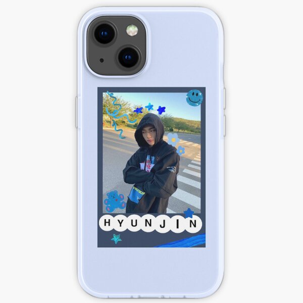 Hyunjin Polaroid blau iPhone Flexible Hülle