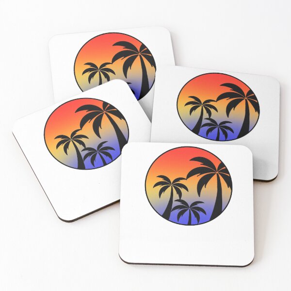 Item preview, Sunset palm trees circle designed and sold by rwilk2.