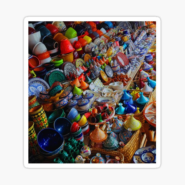 Item preview, Colourful Moroccan Pottery, Tangier designed and sold by Wanderlora.