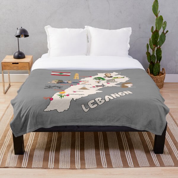 Item preview, Lebanon map, major cities names flag Lebanese national symbols and landmarks خريطة لبنان واهم المعالم  designed and sold by mashmosh.