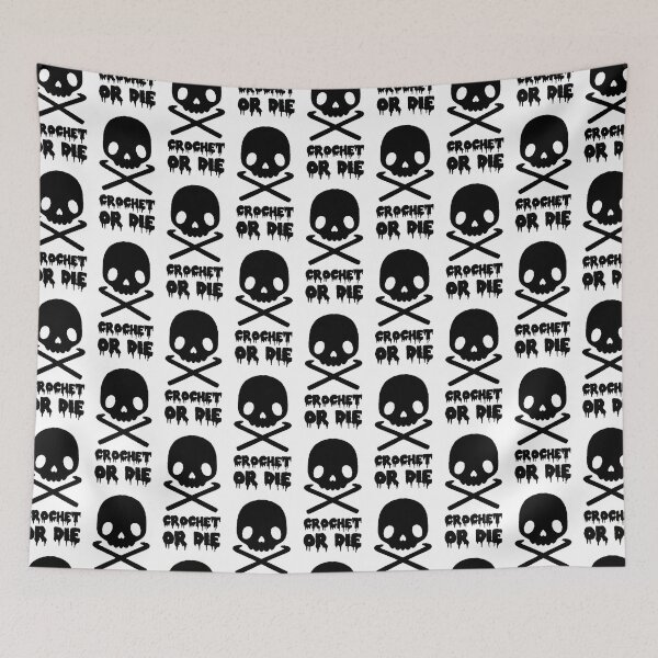 Item preview, Crochet Hook skull and crossbones yarn ball designed and sold by hellohappy.