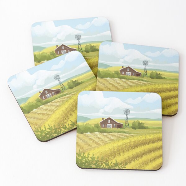 Item preview, Beautiful Watercolor Spring Countryside Landscape designed and sold by Vector Scout Lab.