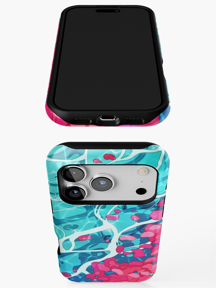 Red roses and petals in the water  iPhone Case