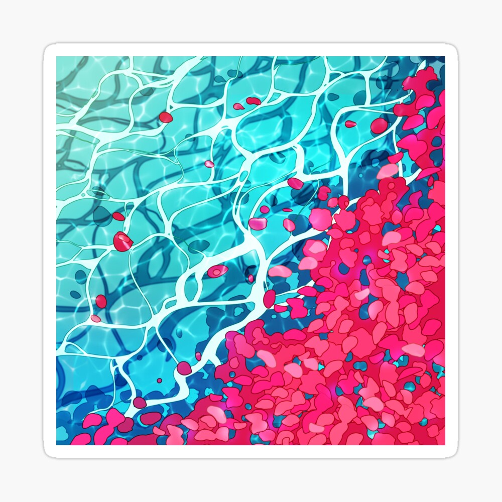 Red roses and petals in the water  iPhone Case