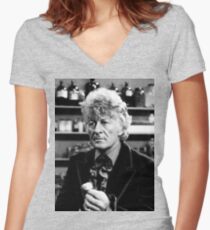 Jon Pertwee Women's Fitted V-Neck T-Shirt