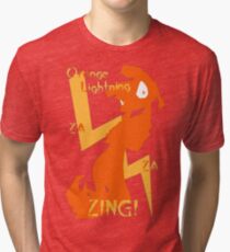 Orange Lightning Tri-blend T-Shirt