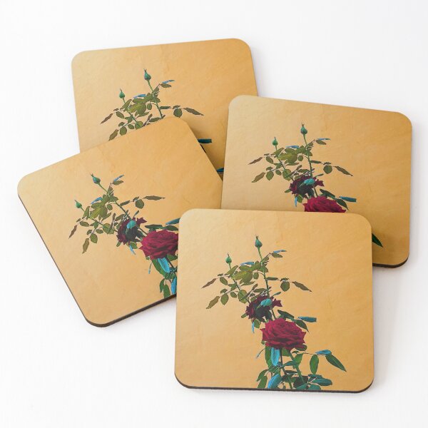 Item preview, Red Rose and Yellow Wall, Alcazar, Seville designed and sold by Wanderlora.