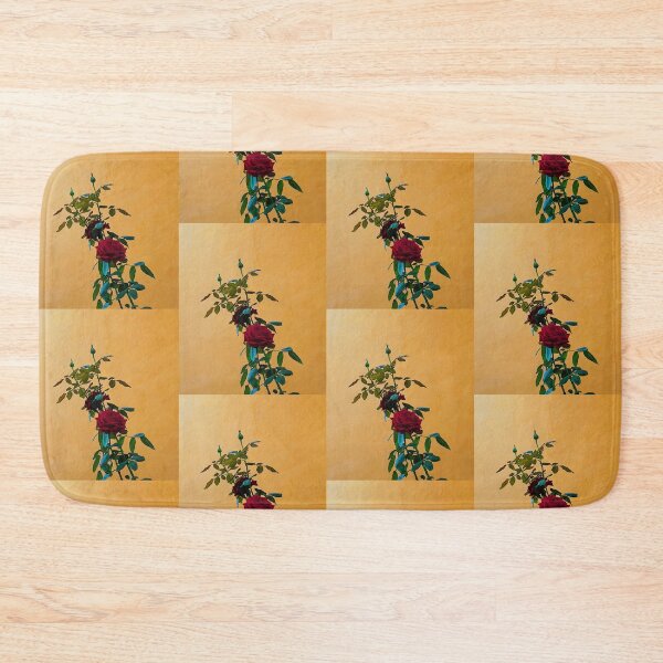 Item preview, Red Rose and Yellow Wall, Alcazar, Seville designed and sold by Wanderlora.