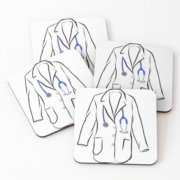 Item preview, White Coat and Blue Stethoscope  designed and sold by madebymarni.
