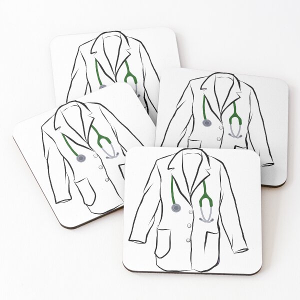 Item preview, White Coat and Green Stethoscope  designed and sold by madebymarni.