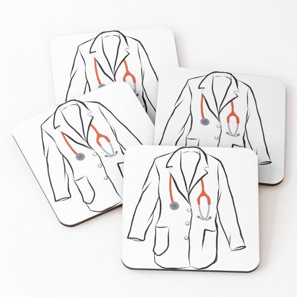 Item preview, White Coat and Red Stethoscope  designed and sold by madebymarni.
