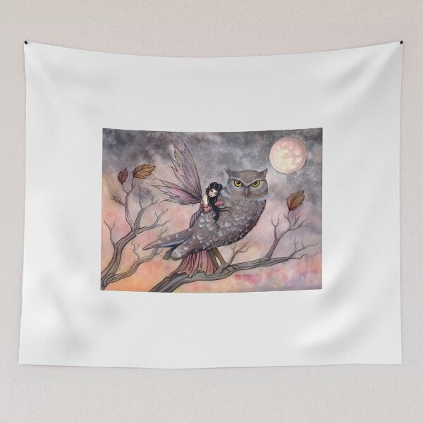 Item preview, Friendship Fairy and Owl Fantasy Art Illustration by Molly Harrison designed and sold by Molly  Harrison.
