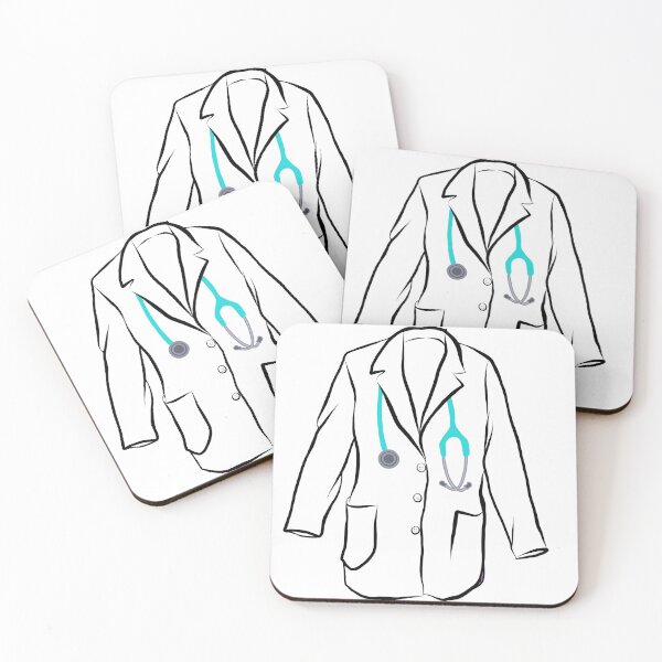 Item preview, White Coat and Teal Stethoscope  designed and sold by madebymarni.
