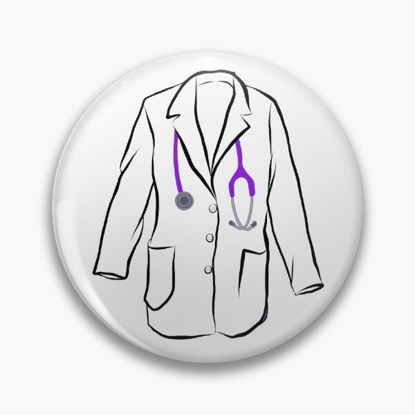 Item preview, White Coat and Purple Stethoscope  designed and sold by madebymarni.