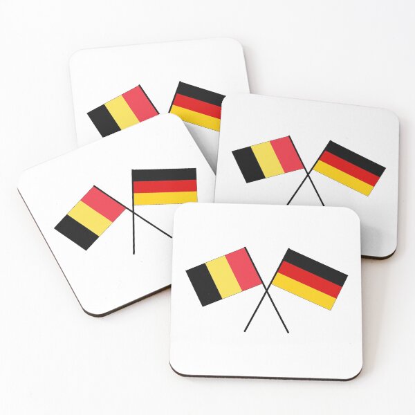 Item preview, Belgium Germany flag crossed flag designed and sold by GeogDesigns.