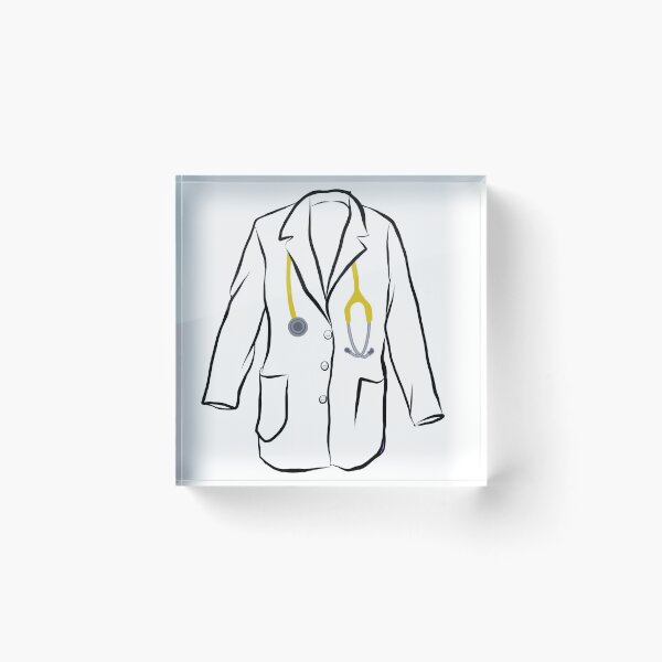 Item preview, White Coat and Yellow Stethoscope  designed and sold by madebymarni.