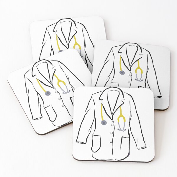 Item preview, White Coat and Yellow Stethoscope  designed and sold by madebymarni.