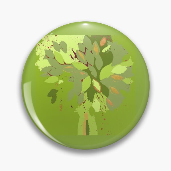 Item preview, Tree, spring leaf green yellow fiber art textile photography mixed media digital designed and sold by djrunnels.