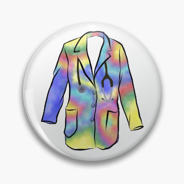 Item preview, Rainbow Tie Dye White Coat   designed and sold by madebymarni.