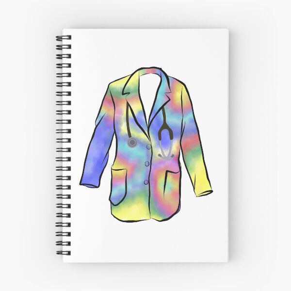 Item preview, Rainbow Tie Dye White Coat   designed and sold by madebymarni.