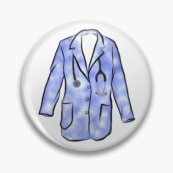 Item preview, Blue Tie Dye White Coat   designed and sold by madebymarni.