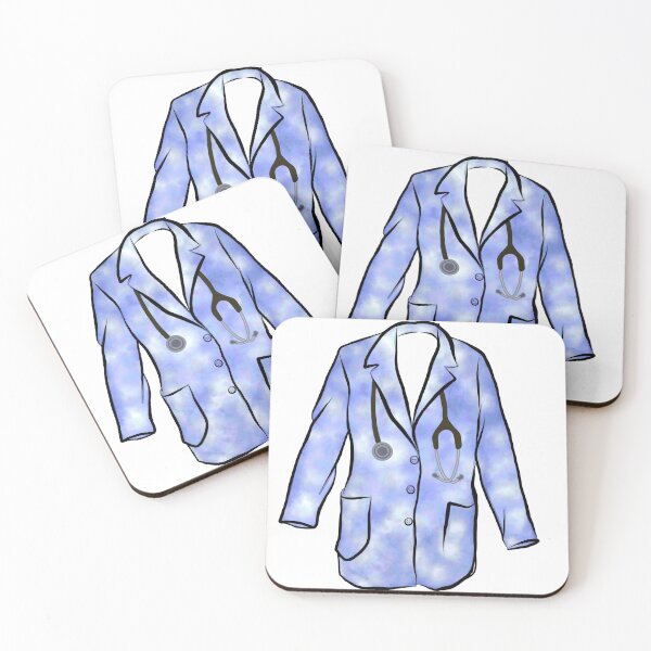 Item preview, Blue Tie Dye White Coat   designed and sold by madebymarni.