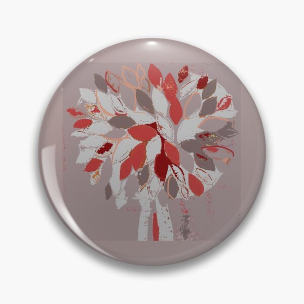 Item preview, Tree, gray red fiber art textile photography mixed media digital designed and sold by djrunnels.