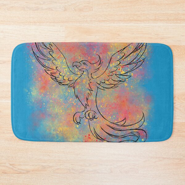 Item preview, Phoenix on Watercolor - black lines designed and sold by JJPhoenixArt.