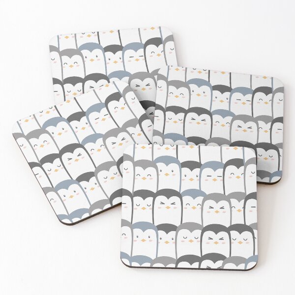 Item preview, Penguin friends pattern print designed and sold by Arte Para Rebaja.