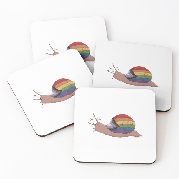 pride snail Coasters (Set of 4)