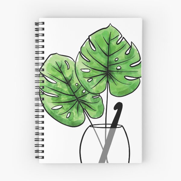Item preview, Monstera leaf Vase with crochet hook designed and sold by hellohappy.