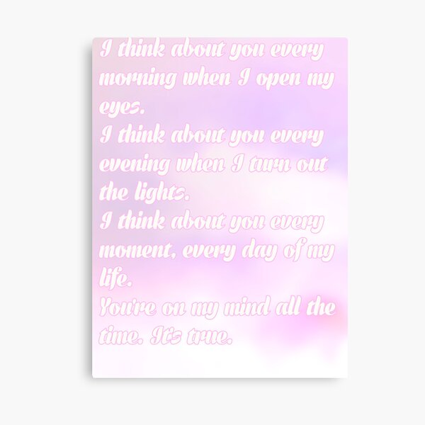 "I Think About You" Canvas Print