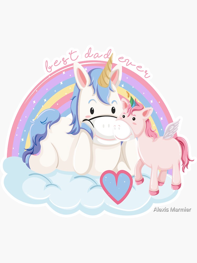 Like Father Like Daughter Unicorn' Sticker