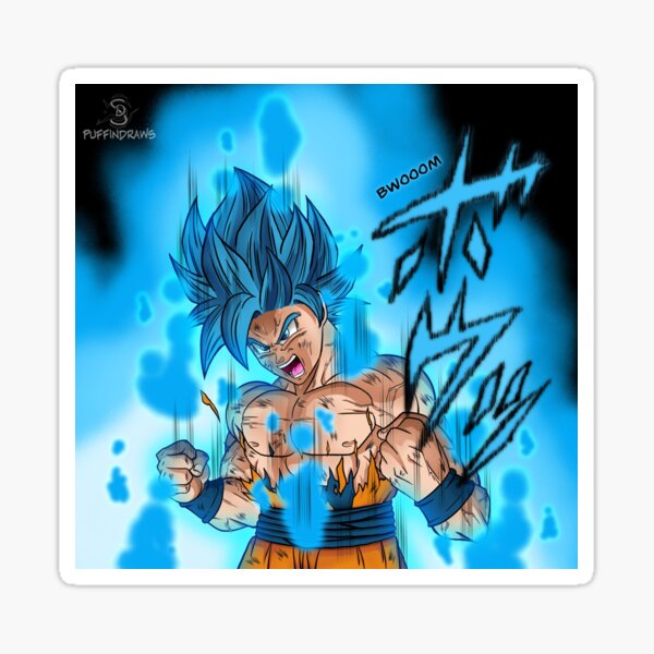 Goku SSJ Blue - Full Body Sticker by Quinjao