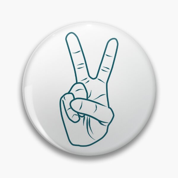 Item preview, Big Teal Peace/ Victory Sign! designed and sold by Enid Guinn.