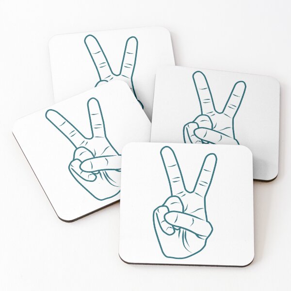 Item preview, Big Teal Peace/ Victory Sign! designed and sold by Enid Guinn.