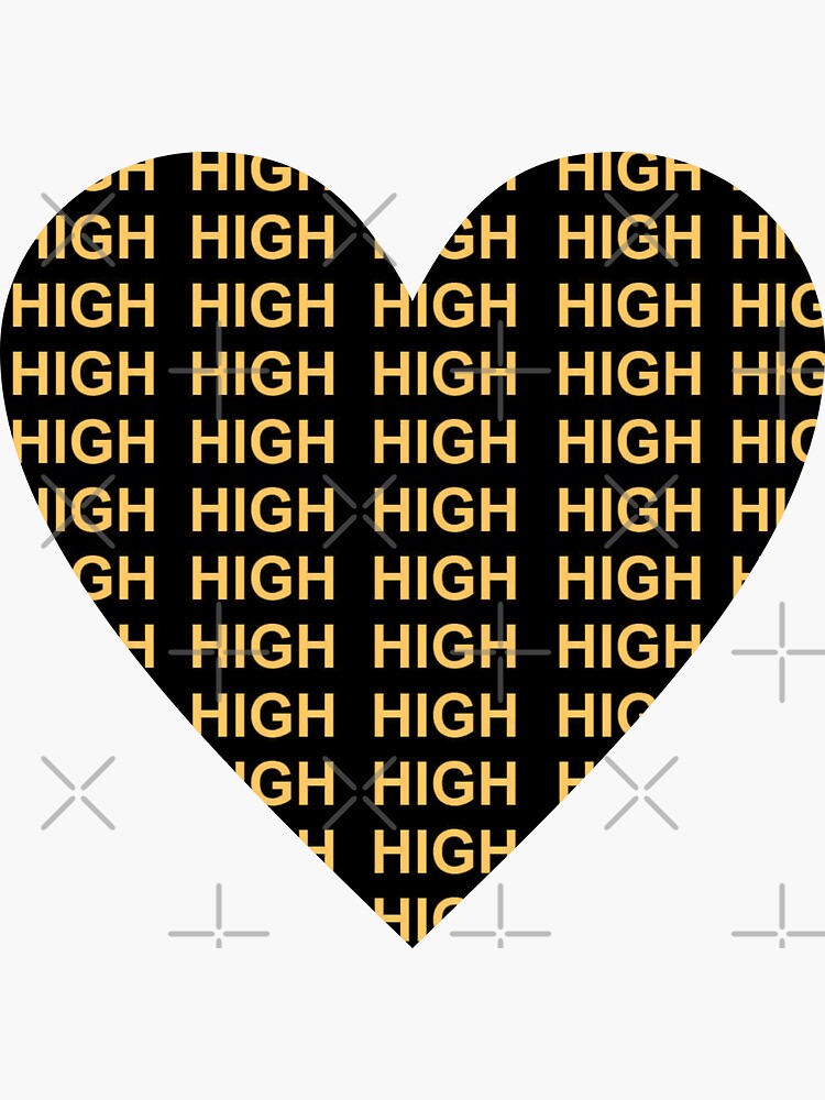 "high sticker" Sticker by kerbeedianeh Redbubble