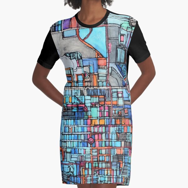 Long Beach, CA Graphic T-Shirt Dress