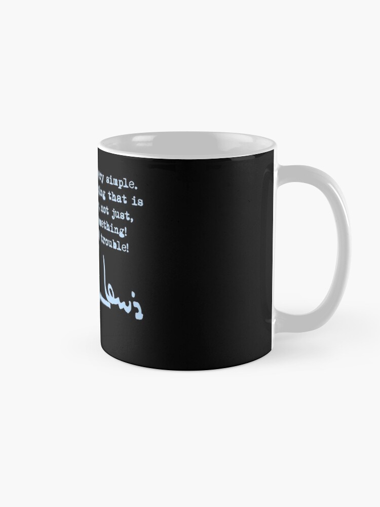 Alternate view of John Lewis - Good Trouble Quote - blue 1.4 Mug