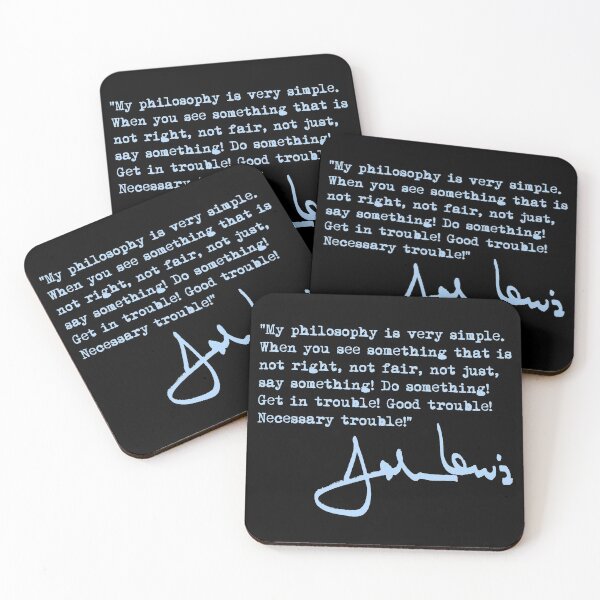 Item preview, John Lewis - Good Trouble Quote - blue 1.4 designed and sold by Thelittlelord.