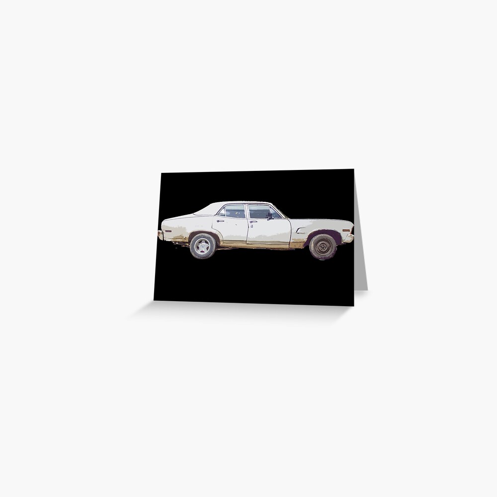 Vieille Voiture Americaine Greeting Card By Ricobarinas Redbubble