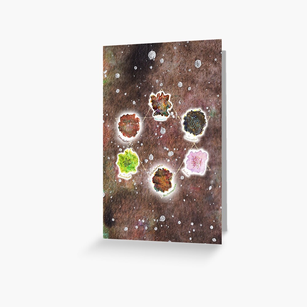 Cosmic Compost Complete Collection Greeting Card Greeting Card