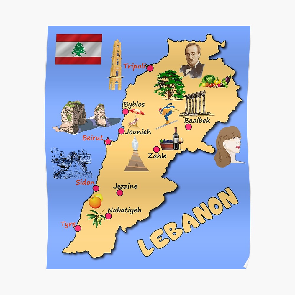 Lebanon Travel Map 