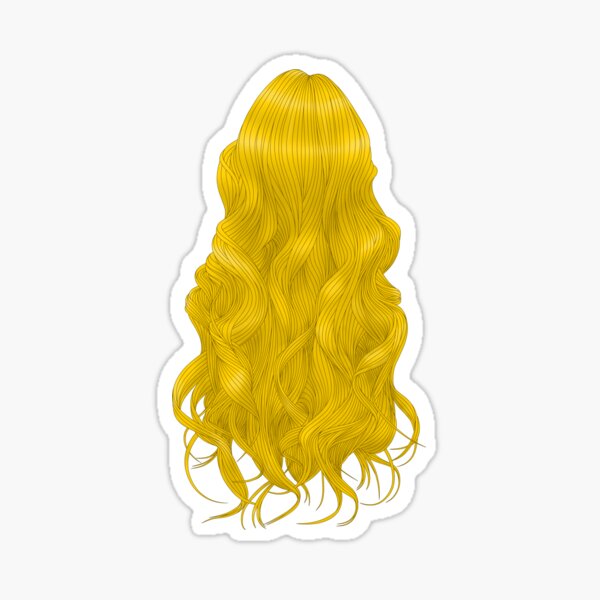 Curly Blonde Hair - Roblox Hair T Shirt Yellow - Free Transparent