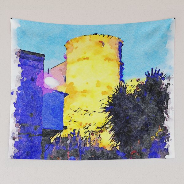 Item preview, Tower of the castle in the evening designed and sold by Giuseppe Cocco.
