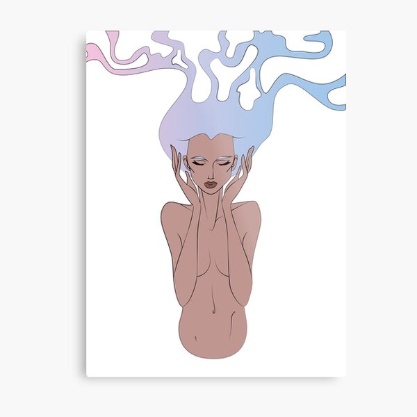 Silence Peace and Quiet Coloured Metal Print